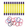 Lucipe Root Single Rods Medium 1 Pack (10 Pieces) + Rainbow Rubber Bands (12 Pieces) / 루시피 뿌리 싱롯드 중 1봉 10개입 + 레인보우 고무줄 12개입
