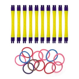 Lucipe Root Single Rods Medium 1 Pack (10 Pieces) + Rainbow Rubber Bands (12 Pieces) / 루시피 뿌리 싱롯드 중 1봉 10개입 + 레인보우 고무줄 12개입