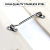 Drado Pack of 2 Stainless Steel Storm Hooks, Cabin Hooks