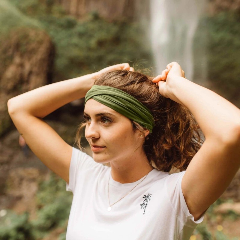Kooshoo Organic Twist Headband, Pink Mist