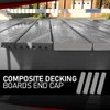 CROSSDESIGN Composite Decking Boards End Cap 5.5" Gray 4PCS,ONLY Fit