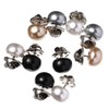 TEHAUX 20pcs No Sew Buttons Instant Pearl Metal Buttons for