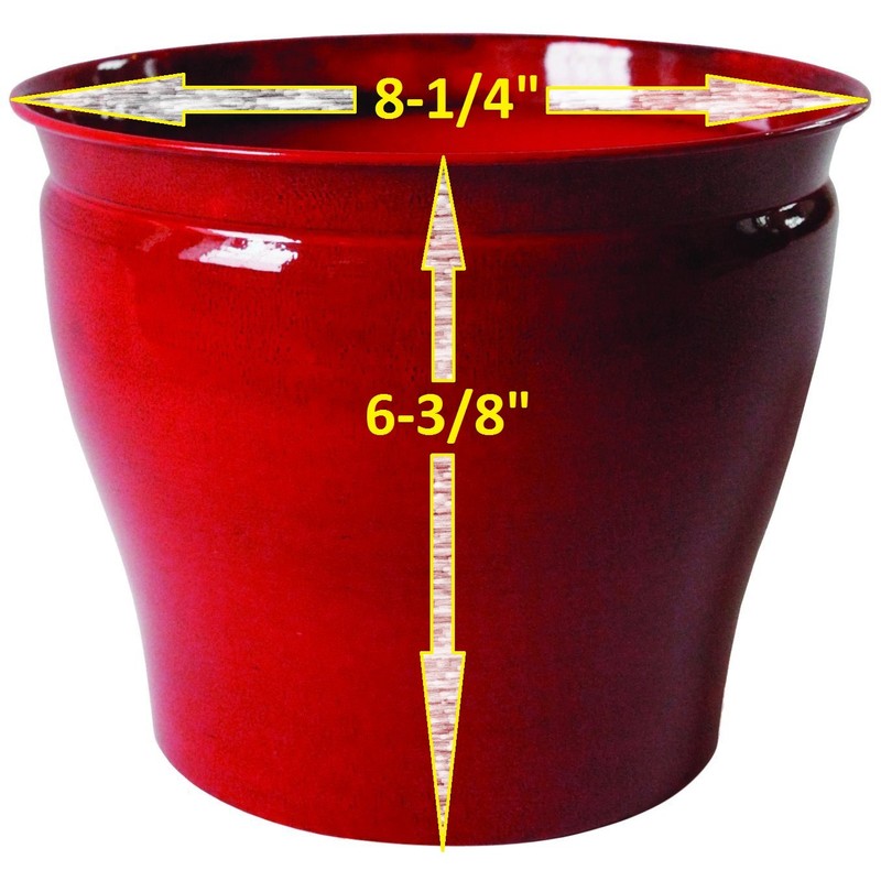 Robert Allen MPT01599 Avery Classic Ironstone Metal Planter Flower Pot,