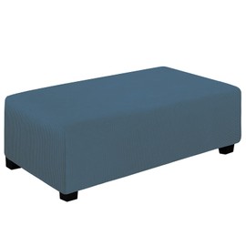 Easy-Going - Funda elástica otomana Plegable, Protector de Muebles, Rectangular, con Parte Inferior elástica (XL, Piedra Azul)