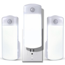 3 Pack LED Power Failure Light, 4 in 1 Rechargeable Plug in Flashlights with Motion Detection, LED Emergency Lights for Home Power Failure Black Outs Hurricane Supplies