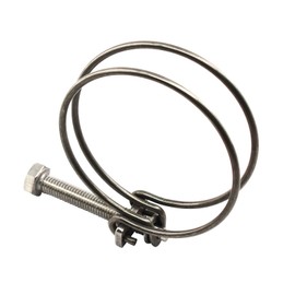 (Pack of 10) 28-32 mm Double Wire Hose Clamps Pipe Clamps 304 Stainless Steel Hose Clamps