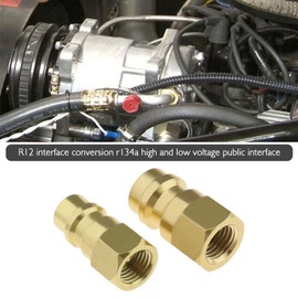 VGOL 2Pcs R12 to R134A Adapter Low Side & High Side Conversion Adapter R12 to R134A Retro Connector Compatible with Most of Vehicles