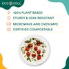 ECO SOUL Pearl White 12 Oz [100-Pack] Bagasse Paper Bowls