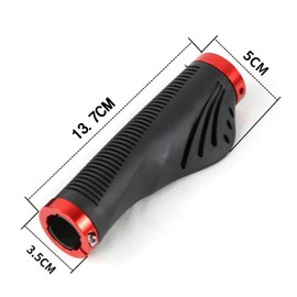 LEXOR Breathable Handlebar Grip Aluminum Cap Bicycle MTB Mountain Bike Cross Bike Ergo Grip White White