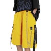DINGJIUYAN Loose Cargo Shorts with Chain Women Large Pocket Harajuku