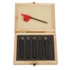 5PCS 3/8in Indexable Turning Tool Holder Lathe Bit Set 60°/75°/90°