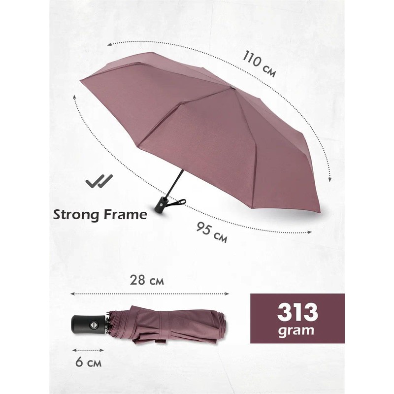 UK-UNIQUE Windproof Umbrella Windproof Travel Umbrella - Compact, Light, Automatic,