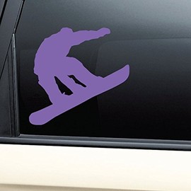 Nashville Decals Snowboarding Snowboarder Snowboard Vinyl Decal Laptop Car Truck Bumper Window Sticker - Purple
