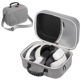 Large Carrying Case for Meta Quest 3, Hard Travel Case Compatible with Kiwi Design/BOBOVR Battery Head Strap and Other Accessories, Hard Case and Soft Lining for Oculus Quest 3