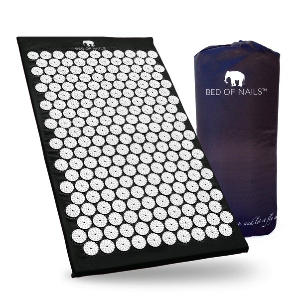 BED OF NAILS Original Acupressure Mat — 8,820 Pressure Points Acupuncture Mat for Back Pain Relief, Increased Energy, Relaxation, FSA HSA Eligible, with Carry Bag, Size 29 x 16 x 1”, Green