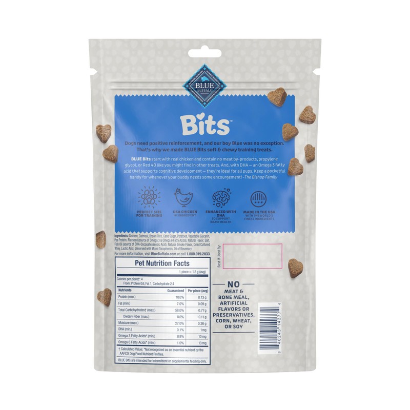 Blue Buffalo Bits Soft Dog Treats for Training, Made with