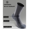 SITOISBE Cushioned Compression Unisex Mid-crew Socks 4-Pack, Large, Gray