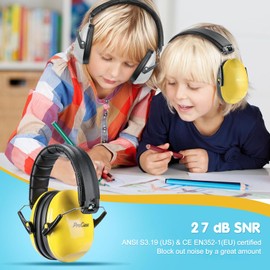 ProCase Orejera Anti Ruido para Niño, Protector Auditivo NRR 21dB Profesional Earmuff de Cancelación de Ruido para Niños en Partido Juego Caza Espectáculo Autismo -Azul+Verde