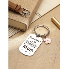 HAQUIL I Love You Mom Keychain - Mother's Day Gift from Daughter, Mama Keychain, Birthday Gift for Mom