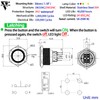 30mm Latching Push Button Switch Big Button White DPDT/SPDT Waterproof