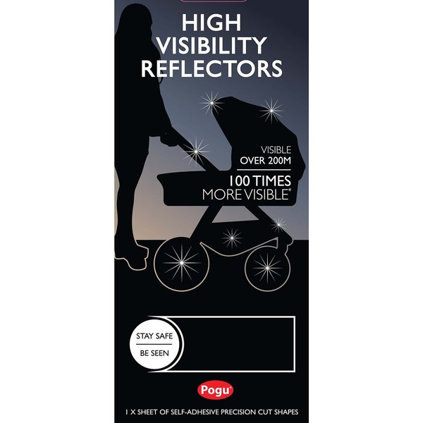 Pogu High Visibility Pushchair/Buggy Reflector (Silver)