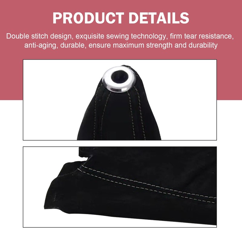 Zikefest Car Shift Boot Cover, Suede Leather Manual Automatic Shift