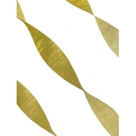 Gold Metallic Crepe Paper Streamers, 2 Rolls Made in USA
