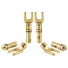 Poppstar 4x High-Quality Cable Lugs, Fork Plug for electrical connection