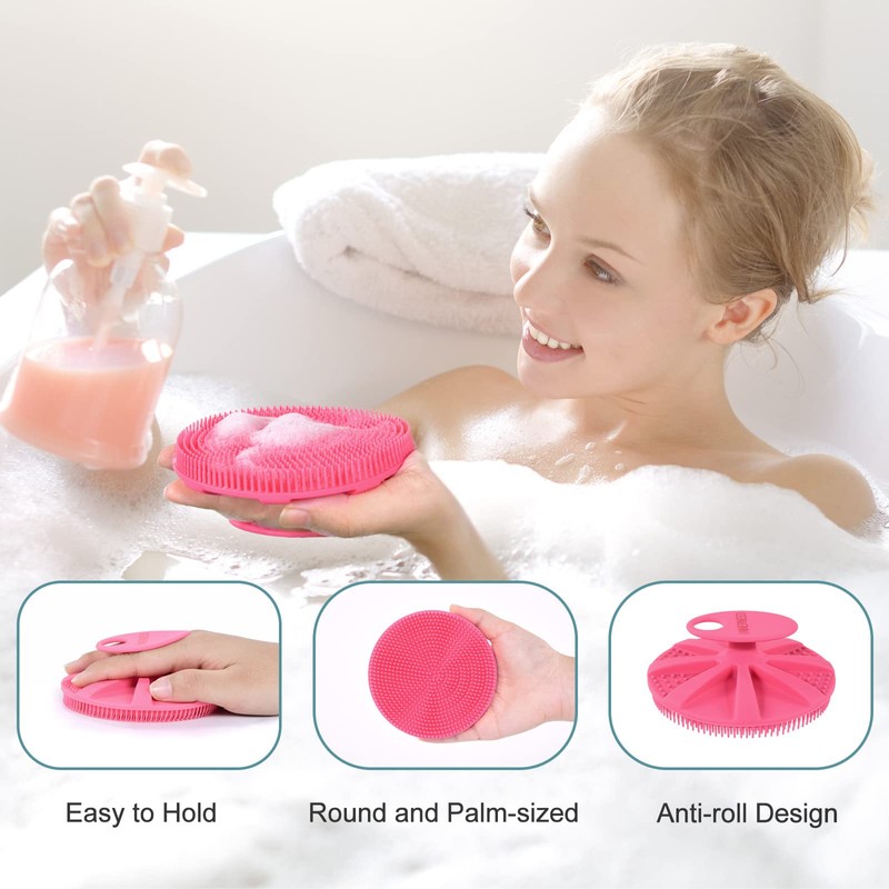 INNERNEED Cepillo de Ducha de Silicona Suave de Calidad Alimentaria,