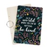 SUPERDANT Be Kind Greeting Card Organizer Flowers Wooden Loose Leaf