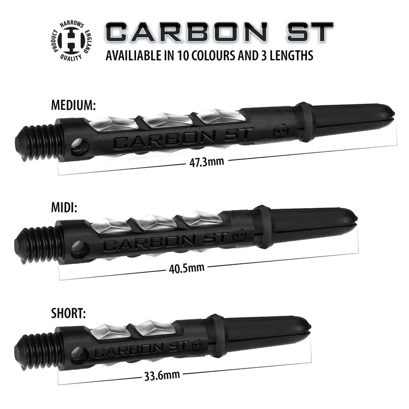 Harrows Darts 3 x Sets of Carbon ST Dart Stems