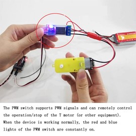 DC 5V-12V 20A PWM Switch Controller for Remote Signal Control of RC Model Buzzer LED Lights（Black board）