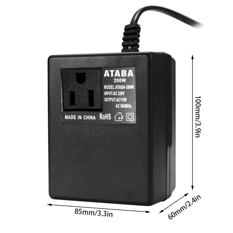 Intelligent Power Adapter 200W Effective Portable Household Travel AC Adapter