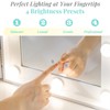 LUXFURNI Vanity Lighted Tri-fold Makeup Mirror with 10 Dimmable LED