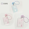 UOPR Transparent Acrylic Pass Case, Commuter Card Case, Coil Chain,