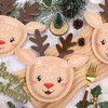 JarThenaAMCS 48Pcs Christmas Elk Paper Plates Xmas Funny Cartoon Reindeer