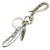 [Silver One] 2 Feather Native Series Keychain Men's Ma [Antique