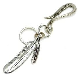 [Silver One] 2 Feather Native Series Keychain Men's Ma [Antique Silver]