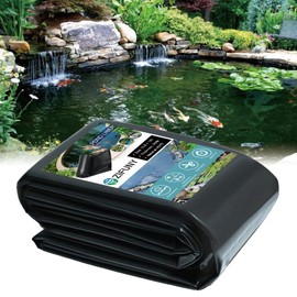 ZIFUNY 17x17ft Pond Liner with 20 Mils Thickness, UV Resistant Preformed HDPE Pond Liner Easy Cutting (17x17ft)