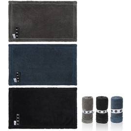 TARO FIBER Fluffy Hand Towel, Men's, For Home Use, Work, Water Absorption, Quick Drying, 11.8 x 20.9 inches (30 x 50 mm), Set of 3