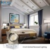 KnLnny Ware Square Brushed Nickel Recessed Lighting 4 Inch 6