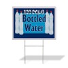 Fastasticdeals Weatherproof Yard Sign Ice Cold Bottled Water Restaurant Cafe