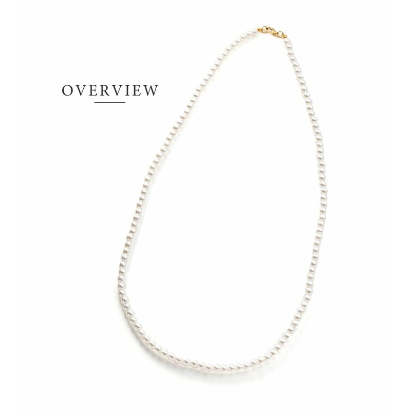 Cream Dot Necklace, Women's Popular, Long, Pearl, 0.2 inches (6