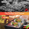 Set of 2 Barbecue Accessories, Rolling Grill Basket Set with