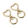 [FUSSED] 2pcs Heart Shape Alloy Swivel Lobster Clasp Spring Snap