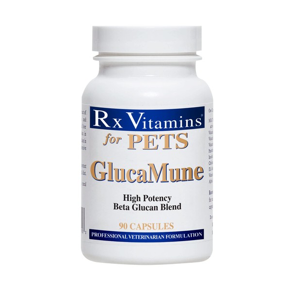 Rx Vitamins GlucaMune Cat & Dog Immune Supplement Plus Licorice Extract - Dog Health Supplies for Immune System Support - Natural Cat Supplements - Dog Wound Care Aid - 90 Count