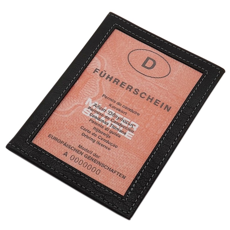 myledershop Genuine Leather ID Card Holder with 13 Compartments in