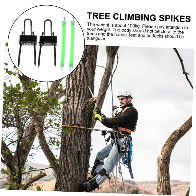 CORHAD Tree Climbing Tools Set Carbon Steel Spikes Shoes for