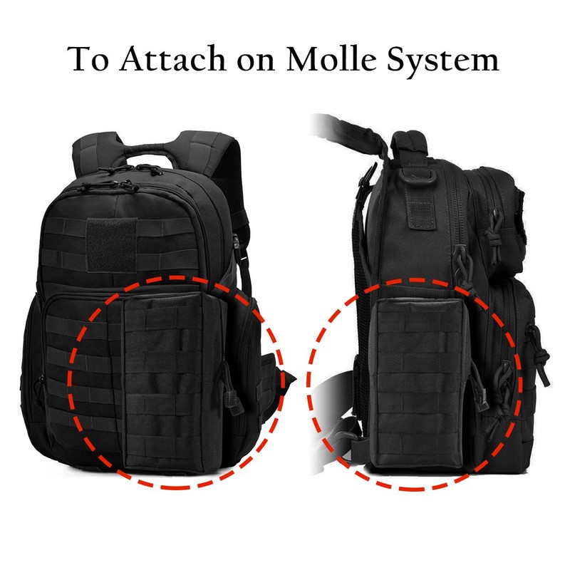 Zeato Molle Pouch - Compact Water Splash Resistant Multi Purpose