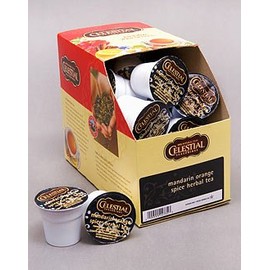 MANDARIN ORANGE SPICE HERBAL TEA --- by Celestial Seasonings --- 2 boxes of 24 K-Cups